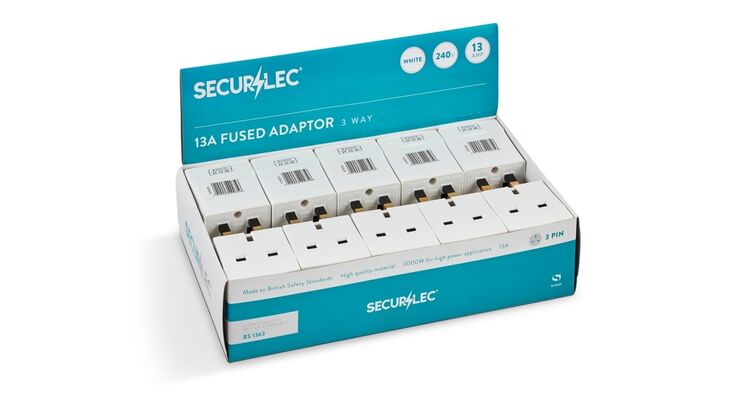 Securlec SL9035 13A, 3 Way Multiplug Fused 13A to BS1363/3