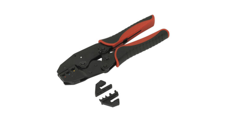 Sealey AK3857 Ratchet Crimping Tool Interchangeable Jaws