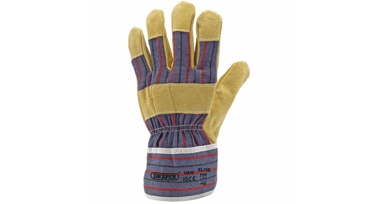 Draper 14039 Rigger Gloves, Size XL/10 (Pair)