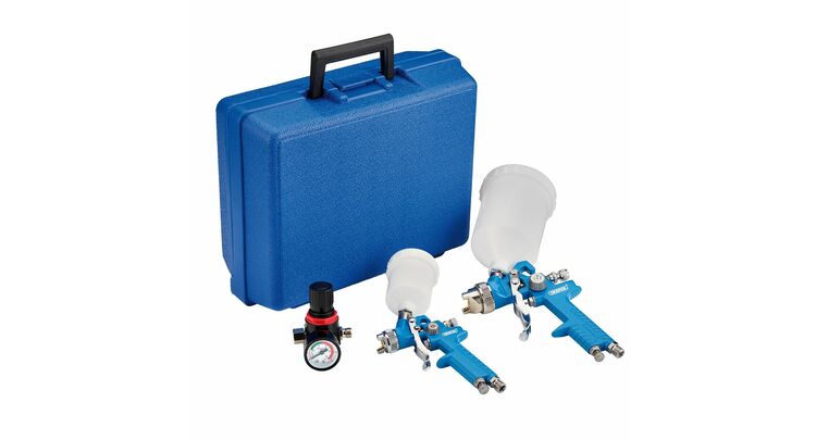 Draper 28374 HVLP Air Paint Spray Gun Kit (7 Piece)
