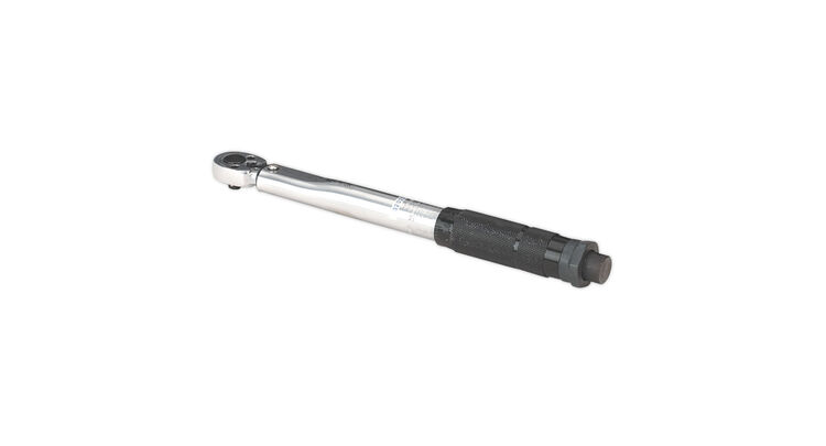 Sealey STW101 Torque Wrench Micrometer Style 1/4"Sq Drive 5-25Nm(44-221lb.in) - Calibrated