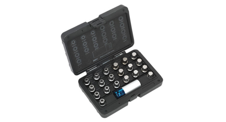 Sealey SX209 Locking Wheel Nut Key Set 21pc - BMW & Mini