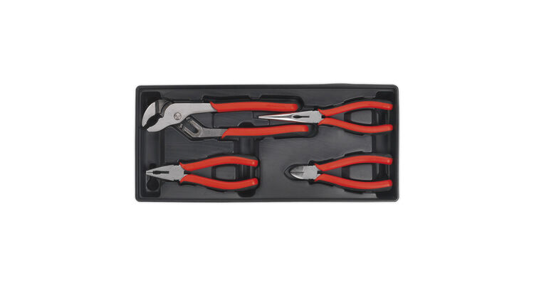 Sealey TBT02 Tool Tray with Pliers Set 4pc