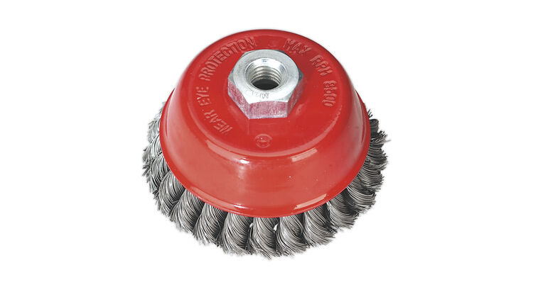 Sealey TKCB100 Twist Knot Wire Cup Brush &#8709;100mm M14 x 2mm