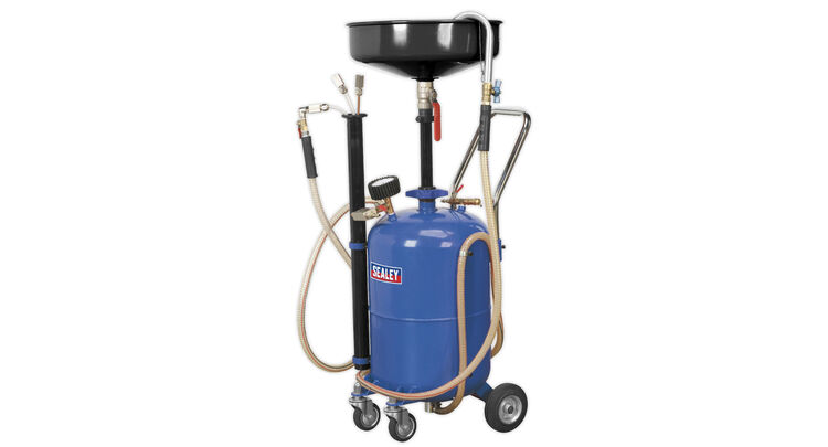 Sealey AK456DX Mobile Oil Drainer with Probes 35ltr Air Discharge