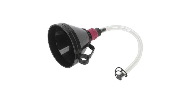Sealey VFF1 Valved Funnel with Flexible Spout &#8709;160mm