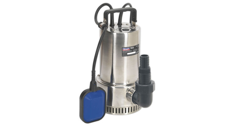 Sealey WPS250A Submersible Stainless Water Pump Automatic 250ltr/min 230V