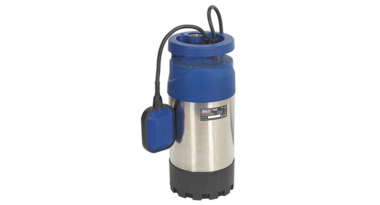 Sealey WPS92A Submersible Stainless Water Pump Automatic 92ltr/min 40m Head 230V