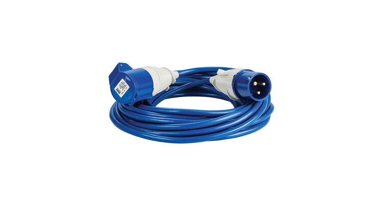 14M Extension Lead - 32A 4mm Cable - Blue 240V