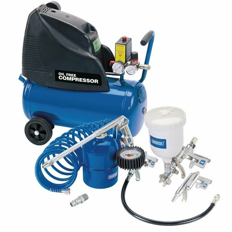 Draper 25936 Oil Free 24L Compressor+ 5PC Air Kit only £175.69