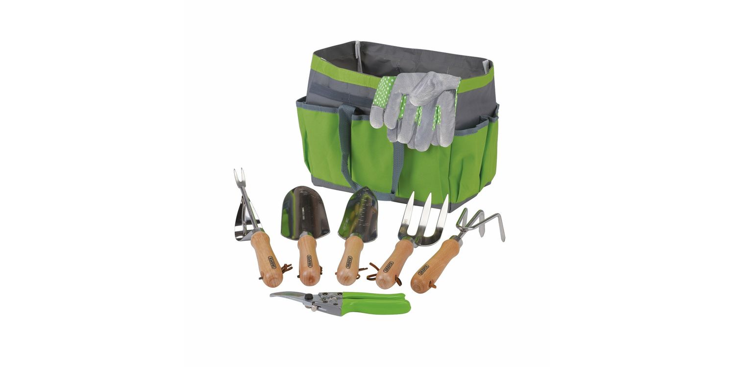 Kit d'outils de jardin Draper Tools avec sac