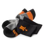 Scruffs Trade Socks - 3 Pack - Black/Grey/Orange additional 6
