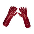 Sealey Red PVC Gauntlets 450mm additional 2