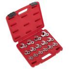 Sealey AK59891 Crow's Foot Open End Spanner Set 15pc 3/8"Sq Drive Metric additional 1