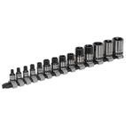 Sealey AK618B TRX-Star* Socket Set 14pc 1/4", 3/8" &amp; 1/2"Sq Drive E4-E24 Black Series additional 1