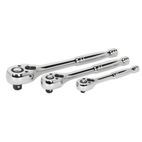 Sealey AK6672 Ratchet Wrench Set 3pc Pear-Head Flip Reverse additional 1