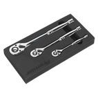 Sealey AK6672 Ratchet Wrench Set 3pc Pear-Head Flip Reverse additional 2