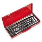 Sealey AK693 Socket Set 32pc 1/2"Sq Drive 6pt WallDrive&amp;reg; - Metric/Imperial additional 1