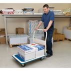 Draper 04692 300kg Platform Trolley with Folding Handle - 900 x 600 x 850mm additional 2