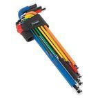 Sealey AK7191 Ball-End Hex Key Set 9pc Colour-Coded Extra-Long Metric additional 1