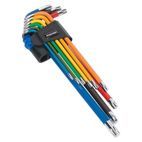 Sealey AK7194 TRX-Star* Key Set 9pc Colour-Coded Extra-Long additional 1