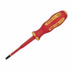 Draper 02256 Ergo Plus&amp;#174; Extra Slim PZ/SL Type VDE Screwdriver No:2 x 100mm additional 2