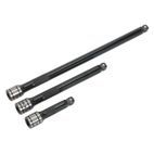 Sealey AK7691 Wobble/Rigid Extension Bar Set 3pc 3/8"Sq Drive Black Series additional 1