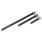 Sealey AK7691 Wobble/Rigid Extension Bar Set 3pc 3/8"Sq Drive Black Series additional 2