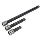 Sealey AK7692 Wobble/Rigid Extension Bar Set 3pc 1/2"Sq Drive Black Series additional 1