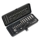 Sealey AK7970 Socket Set 32pc 1/4"Sq Drive 6pt WallDrive&amp;reg; Metric Black Series additional 1
