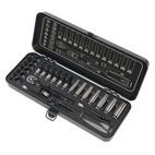 Sealey AK7970 Socket Set 32pc 1/4"Sq Drive 6pt WallDrive&amp;reg; Metric Black Series additional 4