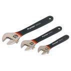 Sealey AK907 Adjustable Wrench Set 3pc Ni-Fe Finish additional 2