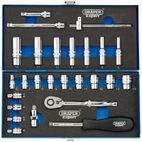 Draper 16476 1/4" Sq. Dr. Metric Socket Set (26 Piece) additional 1