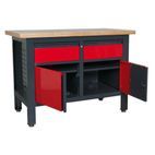 Sealey AP1372A Workstation with 2 Drawers &amp; 2 Cupboards additional 4