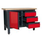 Sealey AP1372B Workstation with 3 Drawers &amp; Cupboard additional 1