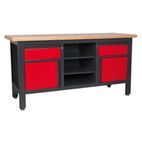 Sealey AP1905A Workstation with 2 Drawers, 2 Cupboards &amp; Open Storage additional 2
