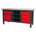 Sealey AP1905A Workstation with 2 Drawers, 2 Cupboards &amp; Open Storage additional 9