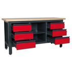 Sealey AP1905D Workstation with 6 Drawers &amp; Open Storage additional 1