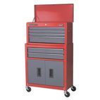 Sealey AP2200BB Topchest &amp; Rollcab Combination 6 Drawer with Ball Bearing Slides - Red/Grey additional 5