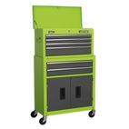 Sealey AP2200BBHV Topchest &amp; Rollcab Combination 6 Drawer with Ball Bearing Slides - Hi-Vis Green/Grey additional 1