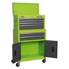 Sealey AP2200BBHV Topchest &amp; Rollcab Combination 6 Drawer with Ball Bearing Slides - Hi-Vis Green/Grey additional 3