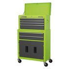 Sealey AP2200BBHV Topchest &amp; Rollcab Combination 6 Drawer with Ball Bearing Slides - Hi-Vis Green/Grey additional 4