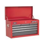 Sealey AP2201BB Topchest 6 Drawer with Ball Bearing Slides - Red/Grey additional 1
