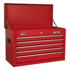 Sealey AP225 Topchest 5 Drawer with Ball Bearing Slides - Red additional 1