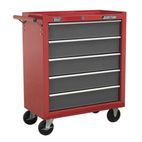 Sealey AP22505BB Rollcab 5 Drawer with Ball Bearing Slides - Red/Grey additional 1