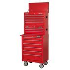 Sealey AP22STACK Topchest, Mid-Box &amp; Rollcab 14 Drawer Stack - Red additional 2