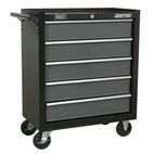 Sealey AP2505B Rollcab 5 Drawer with Ball Bearing Slides - Black/Grey additional 1