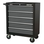 Sealey AP2505B Rollcab 5 Drawer with Ball Bearing Slides - Black/Grey additional 2