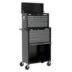 Sealey AP2513B Topchest &amp; Rollcab Combination 13 Drawer with Ball Bearing Slides - Black/Grey additional 1