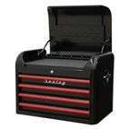 Sealey AP28104BR Topchest 4 Drawer Retro Style - Black with Red Anodised Drawer Pulls additional 8